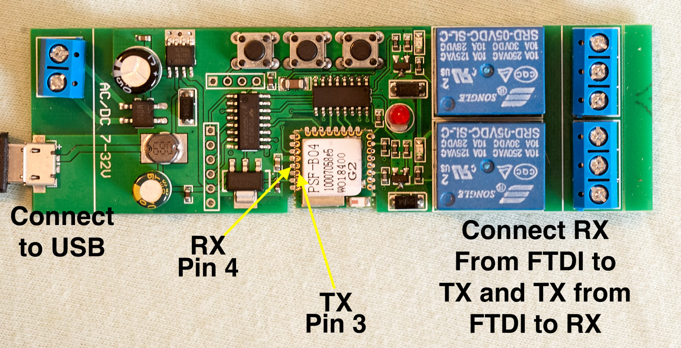 Relé Wifi 4ch 5v Esp8266 Iot E-welink Sonoff