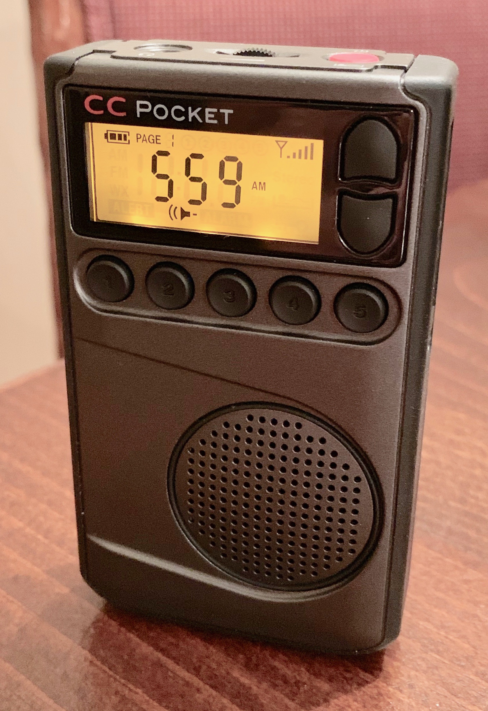 CC Pocket Radio - Weather & Clock Digital AM/FM Pocket Radio