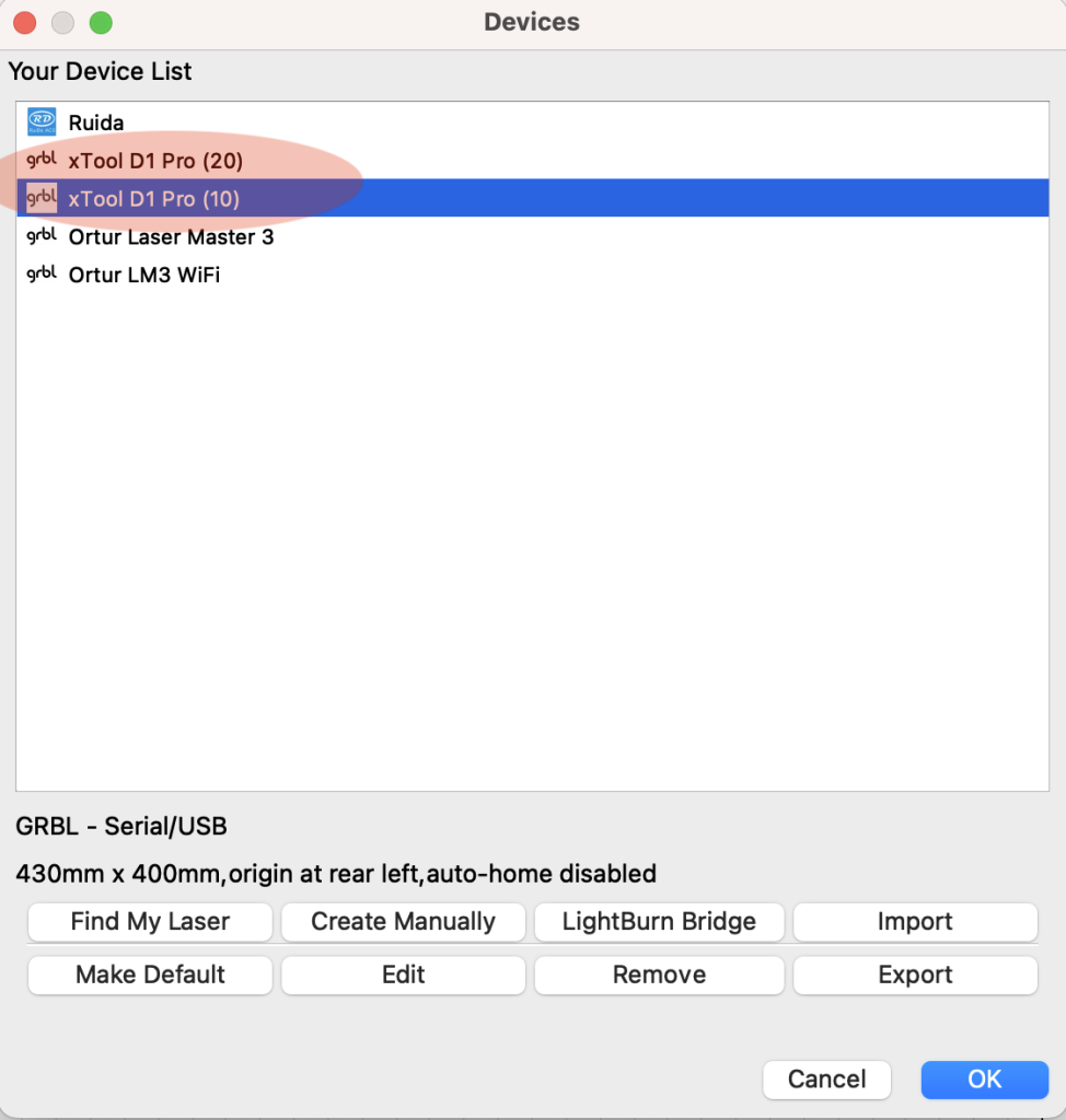 Multiple xTool Lightburn Lasers On 1 Computer John's Tech Blog