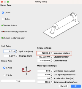 Three-Jaw Rotary Chuck for Laser Engraving Round Objects