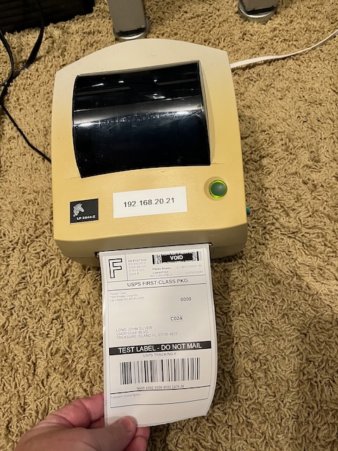 Zebra LP 2844 Label Printer - John's Tech Blog