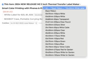 NIIMBOT M2 Thermal Label 